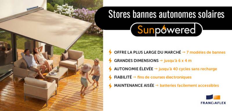 Store banne motorisation solaire